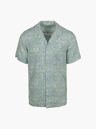 Scotch and Soda Kortærmet Skjorte med Print Lysgrøn