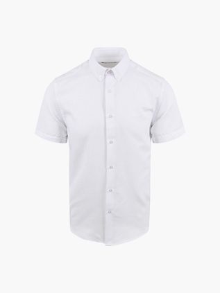 Suitable short-ermet skjorte i hvitt