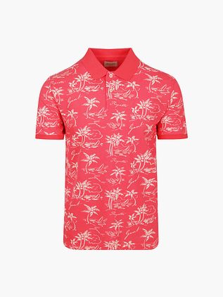 Gant poloskjorte med palmetrykk Vannmelon
