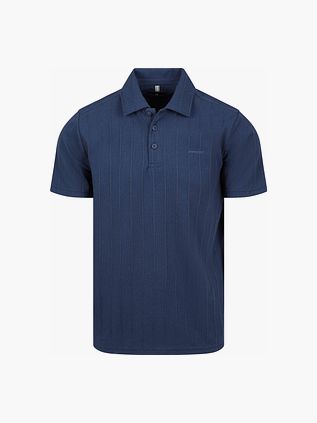 Koszulka polo State of Art Drop Needle z dżerseju w kolorze granatowym