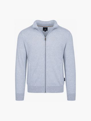 State of Art Gilet Zip mouline bleu moyen