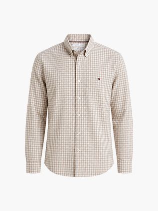 Tommy Hilfiger Flanell Skjorte Rutet Beige