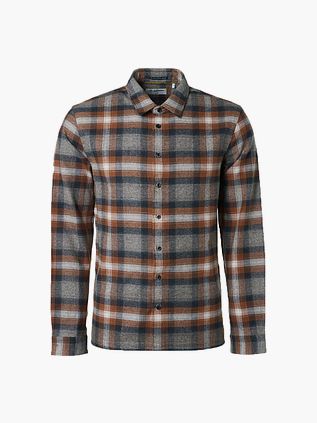 Camicia No Excess a quadri caramello