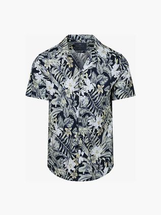 Desoto Short Sleeve Shirt Festival Navy Green