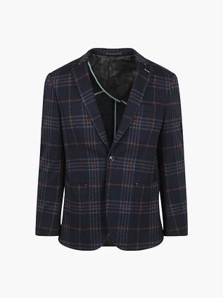 Suitable Respekt Colbert Montreal Ruit Flex Mørkeblå