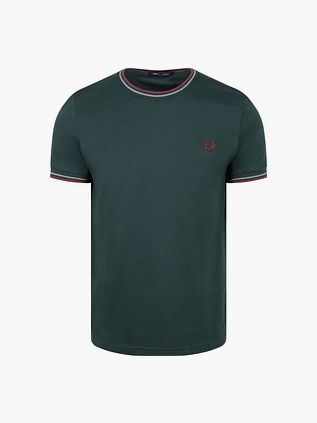 T-shirt Fred Perry Twin Tipped 85A w kolorze ciemnozielonym