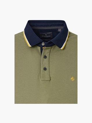 CASAMODA Polo Piqué Contrast Groen