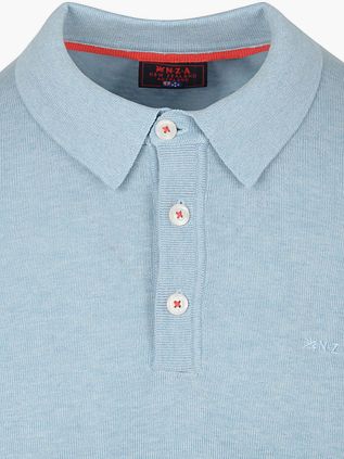 NZA Longsleeve Knitted Polo Shirt Light Blue
