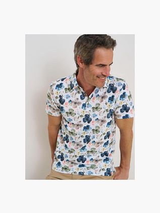 R2 Amsterdam Polo Print Mehrfarbig