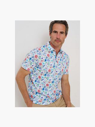 R2 Amsterdam Polo Print Mehrfarbig