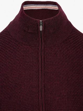 R2 Pullover Halfzip Structured Bordeaux