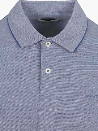 Gant 2Tone Piqué Poloshirt Blauw