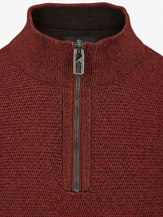 CASAMODA Half-zip Jumper Structure Brick marl