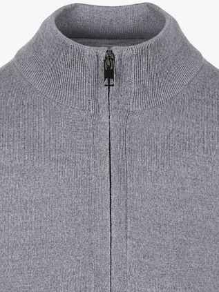Olymp Half Zip Sweater Wool Grey