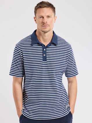 Armor-Lux Poloshirt Stripes Navy