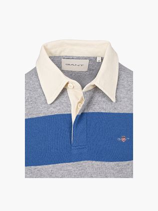 Gant Rugger Polo Knitted Laine d’agneau bleu-gris