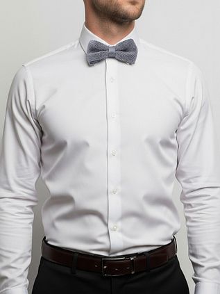 Suitable Bow Tie Knitted Mid Grey