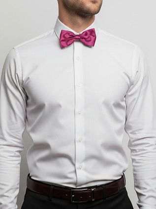 Suitable Satin Bow Tie Eggplant Red