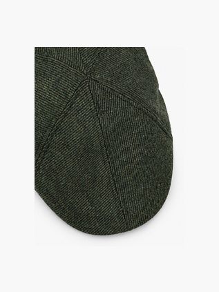 Suitable Flat Cap Wool Twill Dark green