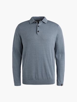 Koszulka polo Vanguard z długim rękawem w kolorze niebieskim