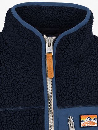Superdry Vintage Retro Fleece Jacket Navy