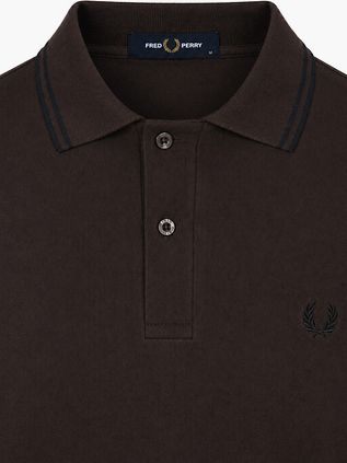 Fred Perry Polo Shirt Tipped M3600 Brown 86C