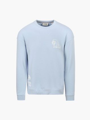 Maglione Scotch and Soda ricamato azzurro chiaro