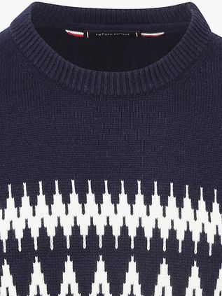 Tommy Hilfiger Fairisle Trui Print Navy