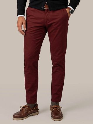 Steppin' Out Chino Newbury Heavy Twill Burgundy
