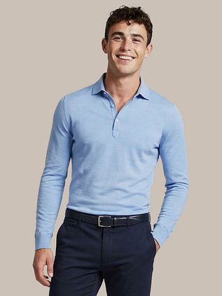 Suitable Camicia Polo Shirt Light Blue