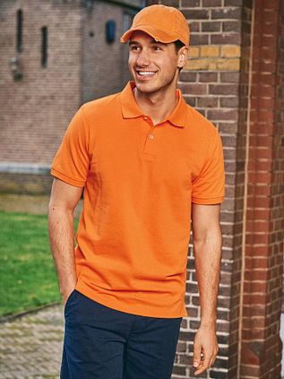 Steppin' Out Polo Piqué Orange