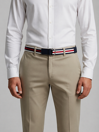 Steppin' Out Tape Gürtel Streifen Rot Navy