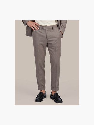 Suitable Aiden Pantalon Houndstooth Tabacco