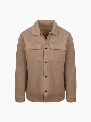 Suitable Sobrecamisa Mezcla Lana Beige