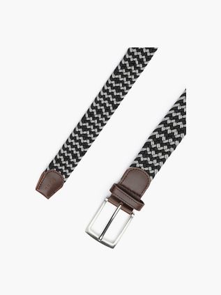 Suitable Ceinture tissée Anthracite Noir