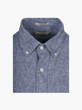 Gant Shirt Cotton Linen Blue