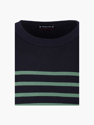 Armor-Lux Groix Pullover Streifen Navy Grün