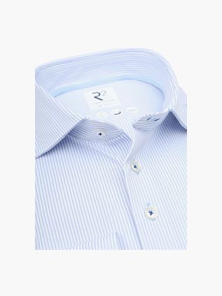 R2 Shirt Knitted Stripes Light Blue