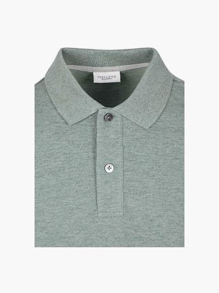 Profuomo Piqué Polo Shirt Melange Green