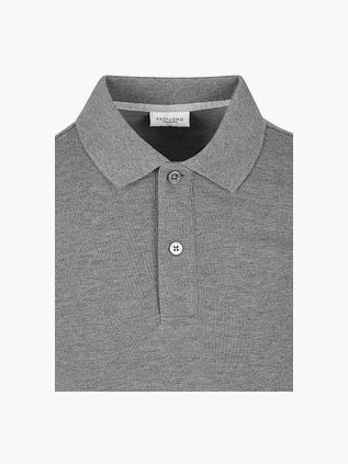 Profuomo Piqué Polo Shirt Melange Grey
