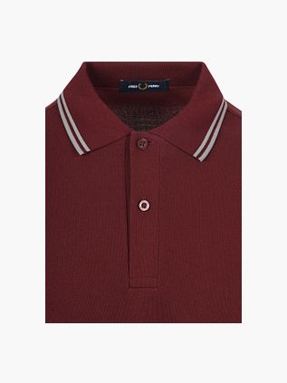 Fred Perry Polo Twin Tipped M3600 Rot 08B