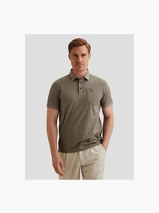 Vanguard Jersey Poloshirt Streep Taupe