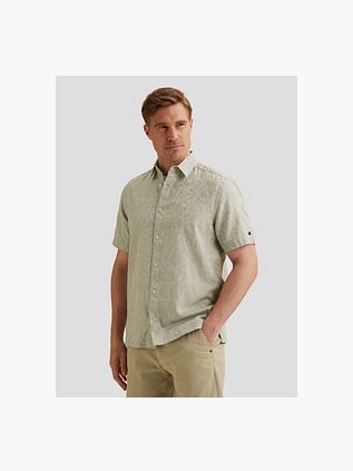 Vanguard Short Sleeve Hemd Jacquard Greige