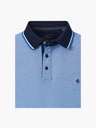 CASAMODA Polo Piqué Contrast Blau