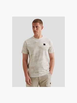 PME Legend T-Shirt Allover Print Egret
