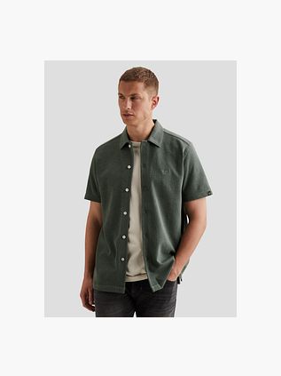 PME Legend Short Sleeve Overhemd Jersey Interlock Balsam Green