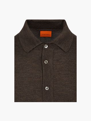 Suitable Cardigan Shirt Merino Braun