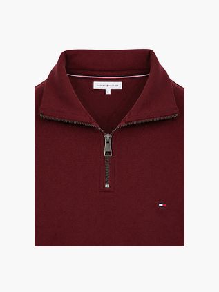 Tommy Hilfiger Sweat Half Zip Pullover Burgundy