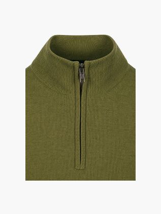 Steppin' Out Half Zip Pullover Merino Wool Green