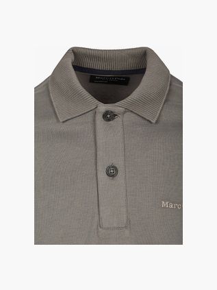Marc O'Polo Longsleeve Heavy Poloshirt Graphite Dust